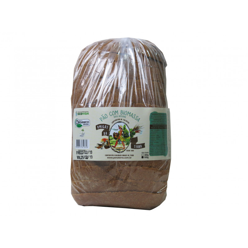 Pão com Biomassa 100% integral Orgânico 500g Pão com Biomassa 100% integral Orgânico 500g